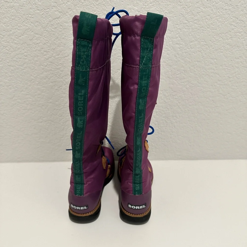 Sorel Damen Retro ‘88 Purple Waterproof Tall Rain Boot Size 5.5 Style NL1708-505